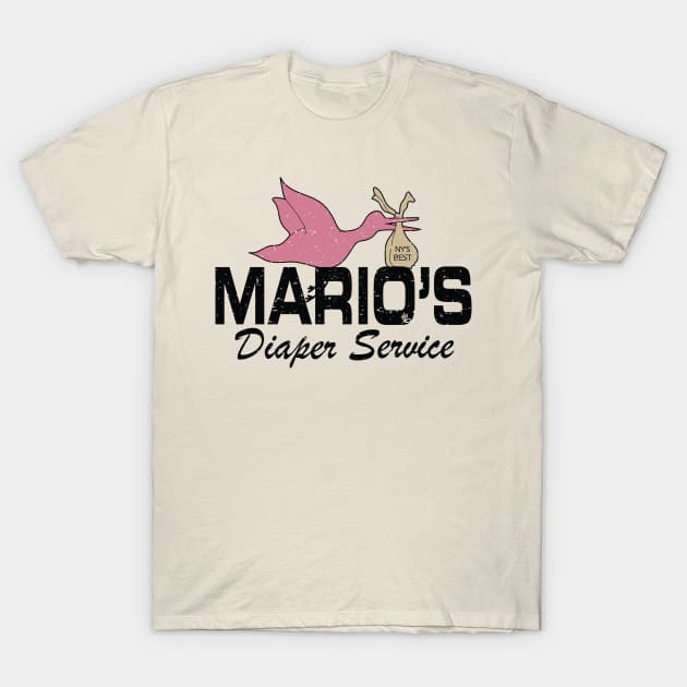 Marios Diaper Service logo T-shirt T-Shirt by Cabin_13